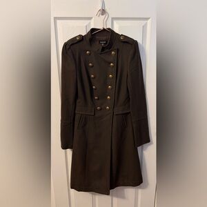 Bebe Wool Blend Military Style Coat
